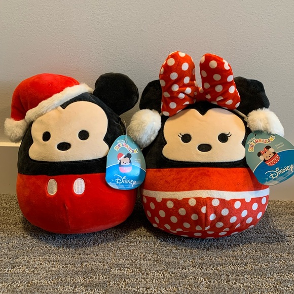 BNWT 8” Disney Minnie and Mickey mouse holiday squishmallows - Picture 1 of 2